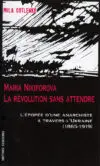 Cavaliers et drapeaux en noir et blanc, sur la couverture du livre "Maria Nikiforova. La révolution sans attendre"